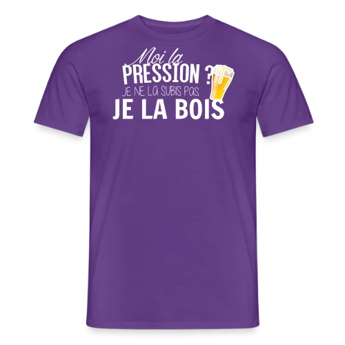 Moi la Pression, Je la Bois ! T-shirt Humour Bière - T-shirt homme