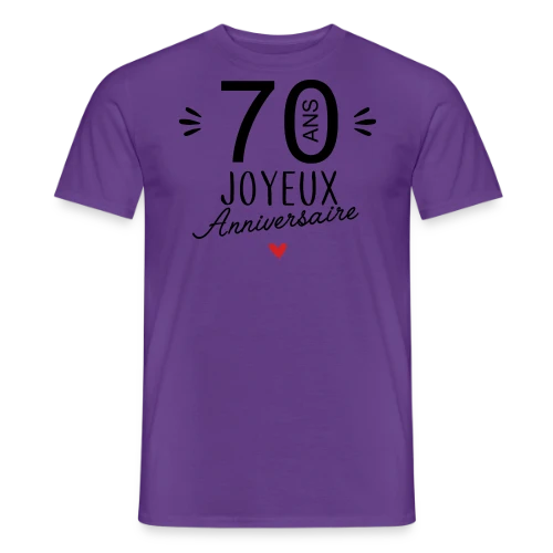 T-Shirt Anniversaire 70 Ans : L'Âge d'Or Célébré - T-shirt homme