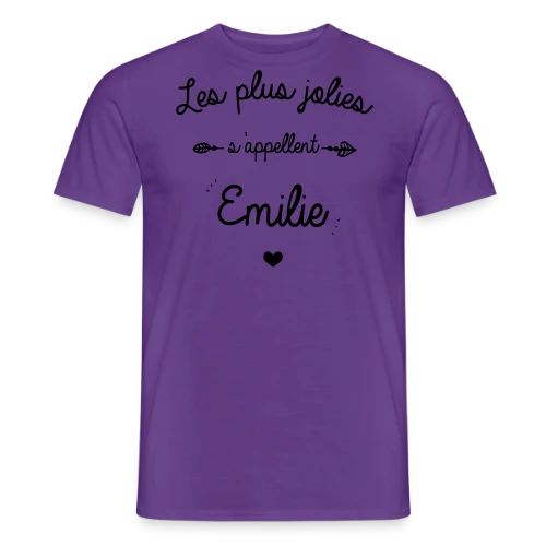 T-Shirt Prénom 'Émilie' - Le Cadeau Personnalisé Idéal - T-shirt homme