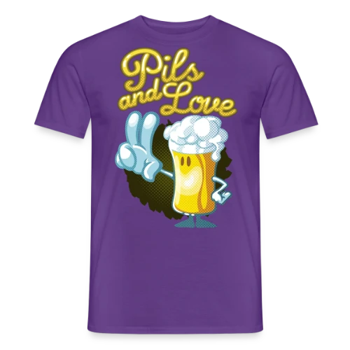 Pils & Love : La Bière et l'Amour en Version Cartoon - T-shirt homme