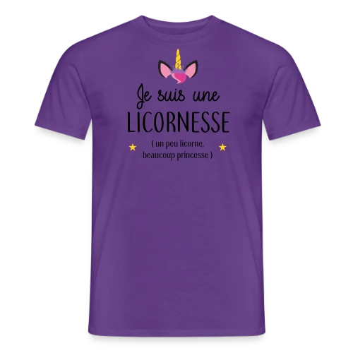 T-shirt Licornesse : Moitié Licorne, Moitié Princesse - T-shirt homme