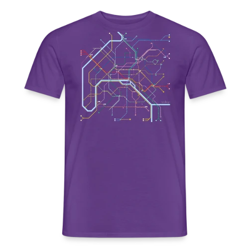 Plan Métro Paris Coloré - T-shirt homme