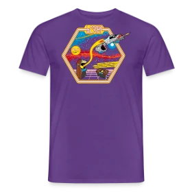 Maquette de T-shirt homme « Explosion Laser : Design Lumineux » à imprimer et personnaliser