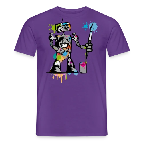 Le Robot Artiste au Pinceau - T-shirt homme