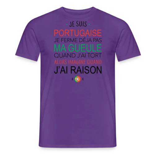 T-Shirt Portugaise : Ma Voix Compte, Toujours Raison ! - T-shirt homme