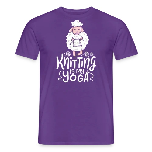 T-Shirt Tricot & Yoga: Knitting Is My Yoga - T-shirt homme