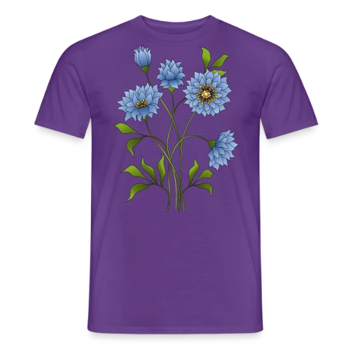 Éclat Floral Bleu - T-shirt homme
