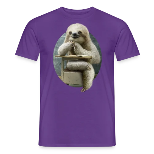 T-shirt Paresseux Studieux en Classe - T-shirt homme