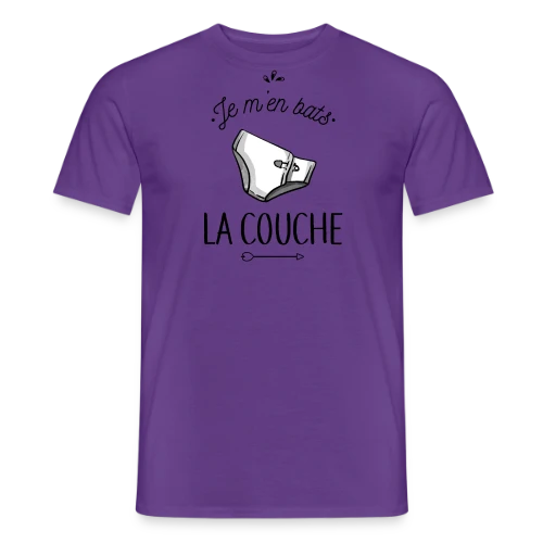 Je m'en Bats la Couche : Humour & Décontraction - T-shirt homme
