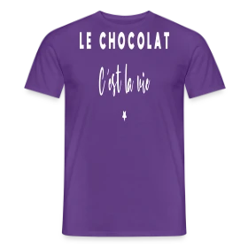 Modèle Le Chocolat, C'est la Vie : Douceur et Humour personnalisé sur T-shirt homme