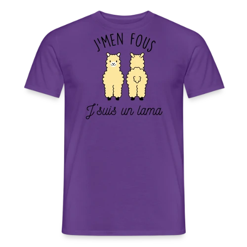 T-shirt "J'men fous j'suis un lama" - Humour Décalé - T-shirt homme