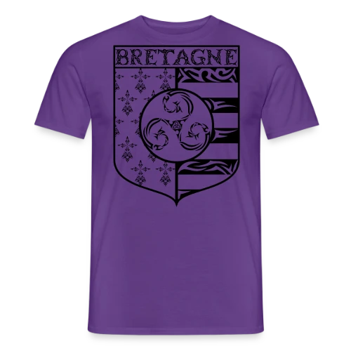 T-Shirt Bretagne - Blason Gwenn Ha Du Triskèle Tribal - T-shirt homme