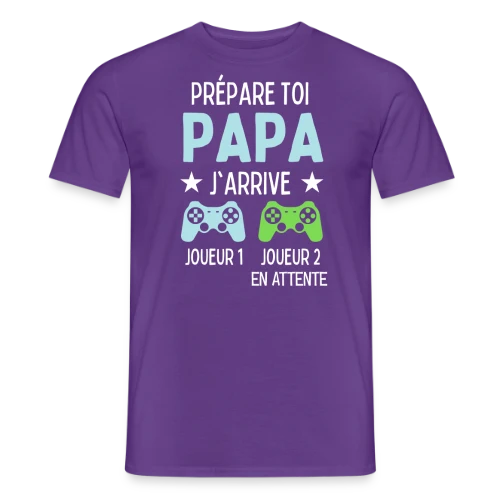 T-Shirt Futur Papa Gamer - Annonce Grossesse Humour - T-shirt homme