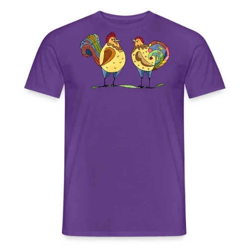 Duo Coq & Poule Champêtre - T-shirt homme