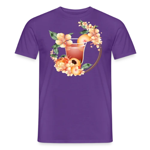 Cocktail Pêche en Fleurs: Douceur Estivale - T-shirt homme