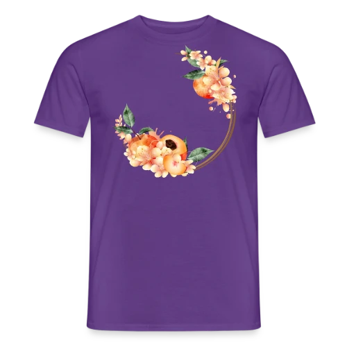 Pêche et Fleur en Couronne Tendance - T-shirt homme