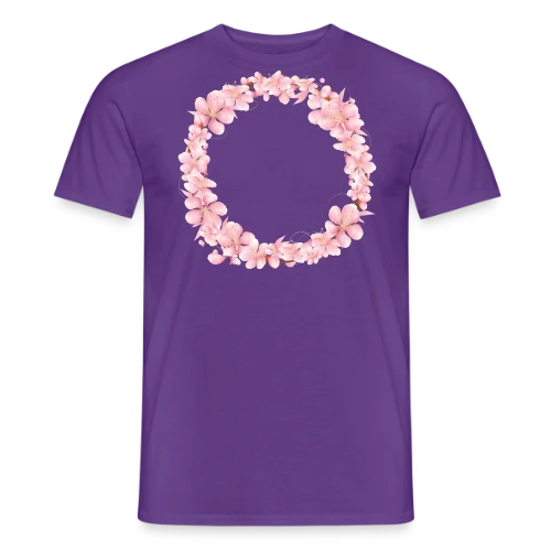 Couronne Florale Rosée : L'Éclat du Printemps - T-shirt homme