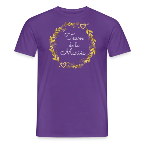 Team de la Mariée EVJF : T-shirt Couronne de Fleurs pour Enterrement de Vie de Jeune Fille - T-shirt homme