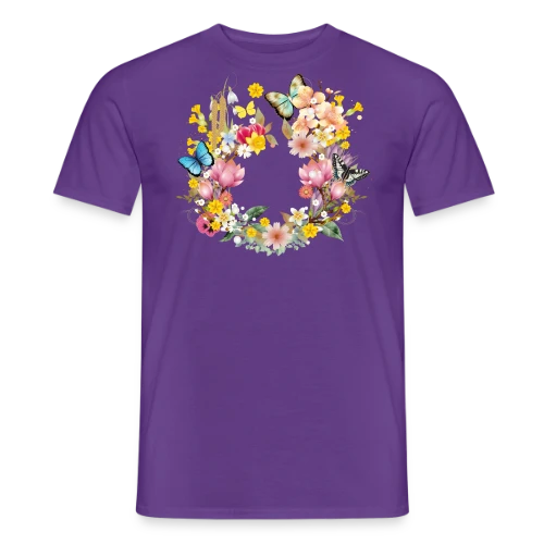 Éclosion Printanière : Fleurs et Papillons Colorés - T-shirt homme