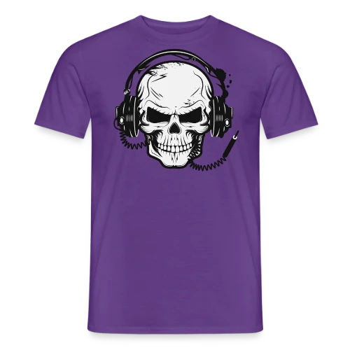 Tête de Mort Casque Audio - Esprit Rock - T-shirt homme