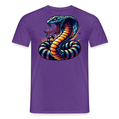 T-shirt Cobra Vibrant : Style Sauvage et Énergique - T-shirt homme