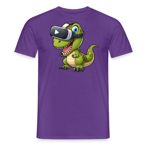 Dino T-Rex en Réalité Virtuelle – Humour Geek - T-shirt homme