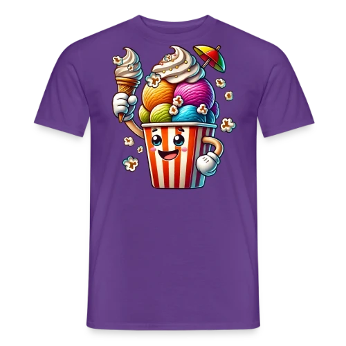 T-Shirt Glace Comic : Fun, Fraîcheur Estivale & Gourmandise - T-shirt homme