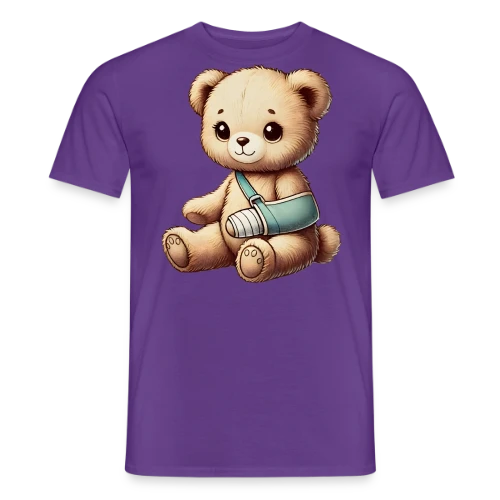 Teddy Réconfortant Plâtré : L'Ours Symbole de Courage et d'Amour - T-shirt homme