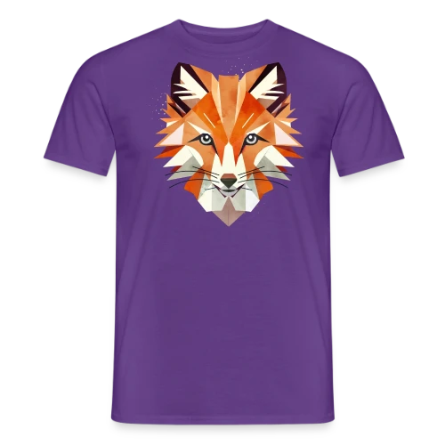 Renard Géométrique Éclatant - T-shirt homme