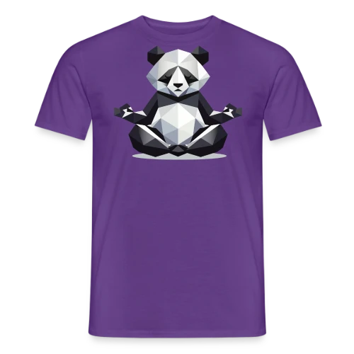 Panda Zen Géométrique : Harmonie Minimaliste - T-shirt homme