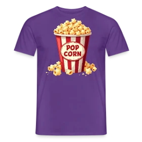 Maquette de T-shirt homme - Popcorn Amusant - Idéal Carnaval Enfant à imprimer et personnaliser