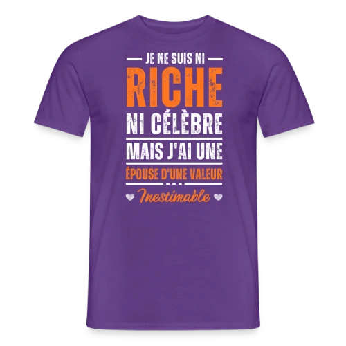 T-Shirt Homme - Mon Épouse D'une Valeur Inestimable - T-shirt homme