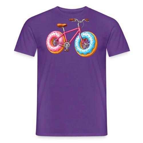 T-shirt Cycliste Gourmand : Donut & Vélo Humoristique - T-shirt homme