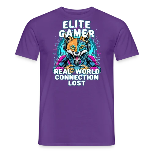 Élite Gamer : Connexion Fox Humour Geek - T-shirt homme