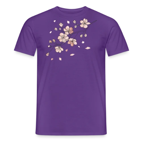 Line Art Fleurs de Cerisier - T-shirt homme
