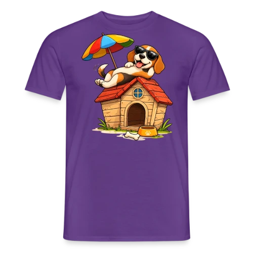 Chien Beagle en Vacances à la Maison - T-shirt homme
