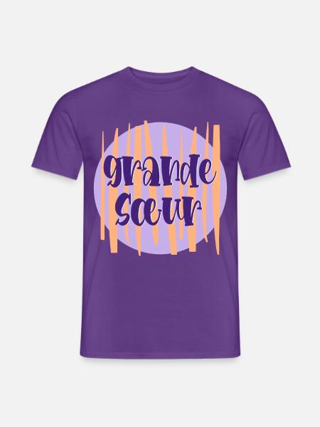 Große Schwester Frankreich - Männer T-Shirt - Lila