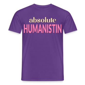 Humanismus Menschlichkeit - Männer T-Shirt - Lila - Vorne - AI Model Male 178 light (178cm)