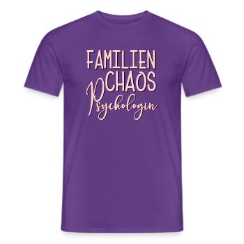 Familien Chaos Psychologin - MAMA - OMA - Männer T-Shirt - Lila - Vorne - AI Model Male 178 light (178cm)