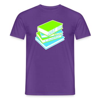 Just One More Chapter Lustig Bücherwurm Lesen Cool - Männer T-Shirt - Lila - Vorne - AI Model Male 178 light (178cm)