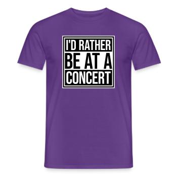 Je préférerais être à un concert Lustig Musik Konzert - T-shirt homme - violet - Devant - AI Model Male 178 light (178cm)