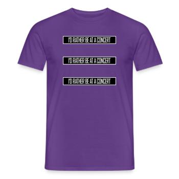 Je préférerais être à un concert Lustig Musik Konzert - T-shirt homme - violet - Devant - AI Model Male 178 light (178cm)