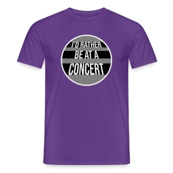 Je préférerais être à un concert Lustig Musik Konzert - T-shirt homme - violet - Devant - AI Model Male 178 light (178cm)