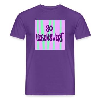 Freundin Liebenswert - Männer T-Shirt - Lila - Vorne - AI Model Male 178 light (178cm)