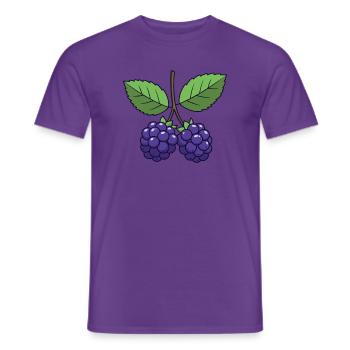 Brombeere Kostüm Karneval Fasching Beeren Lila - Männer T-Shirt - Lila - Vorne - AI Model Male 178 light (178cm)