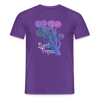 Saint Tropez  Neoimpressionismus - Männer T-Shirt - Lila - Vorne - AI Model Male 178 light (178cm)