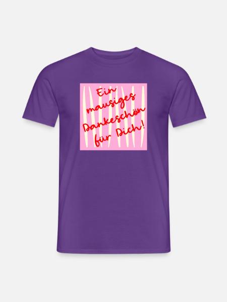 Danke Dankeschön Maus - Männer T-Shirt - Lila