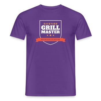 Backyard Grill Master Medium Rare Nothing - Männer T-Shirt - Lila - Vorne - AI Model Male 178 light (178cm)