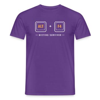 Alt-F4-Treffen Überlebender - Männer T-Shirt - Lila - Vorne - AI Model Male 178 light (178cm)