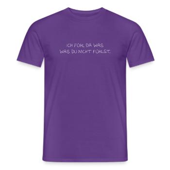 Ich fühl da was - Männer T-Shirt - Lila - Vorne - AI Model Male 178 light (178cm)